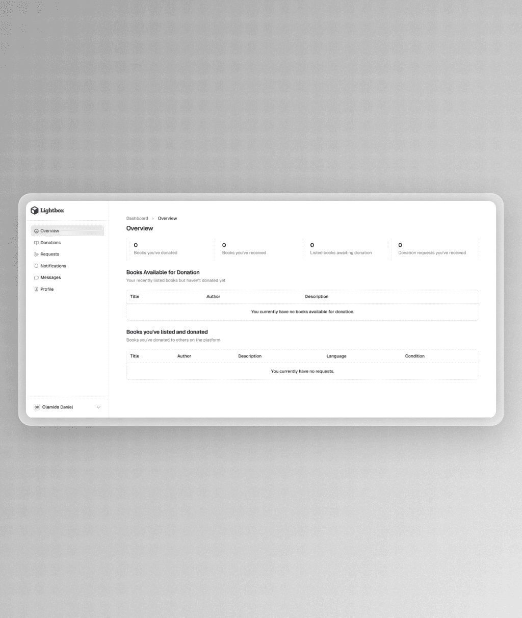 Picture of the segment appliction dashboard